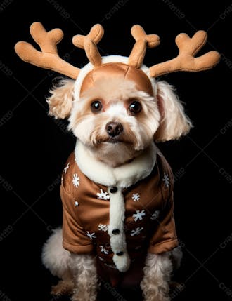 Imagem de cachorro com roupas de natal 46