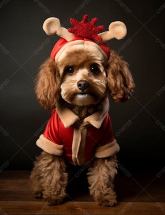Imagem de cachorro com roupas de natal 50