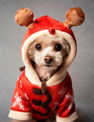 Imagem de cachorro com roupas de natal 52