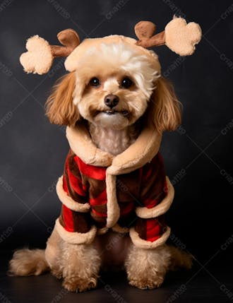 Imagem de cachorro com roupas de natal 53