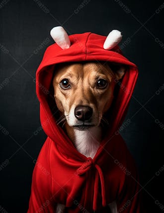 Imagem de cachorro com roupas de natal 73