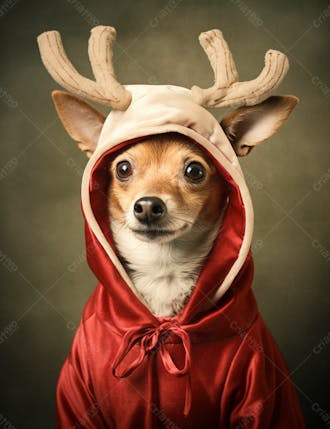 Imagem de cachorro com roupas de natal 75
