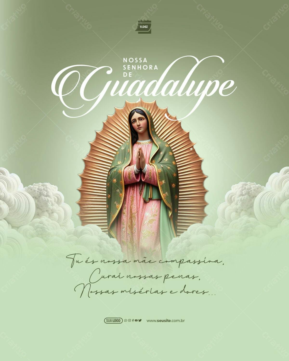 Imagem Nossa Senhora de Guadalupe PSD Editável