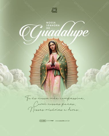 Social media dia de nossa senhora de guadalupe curai nossas penas