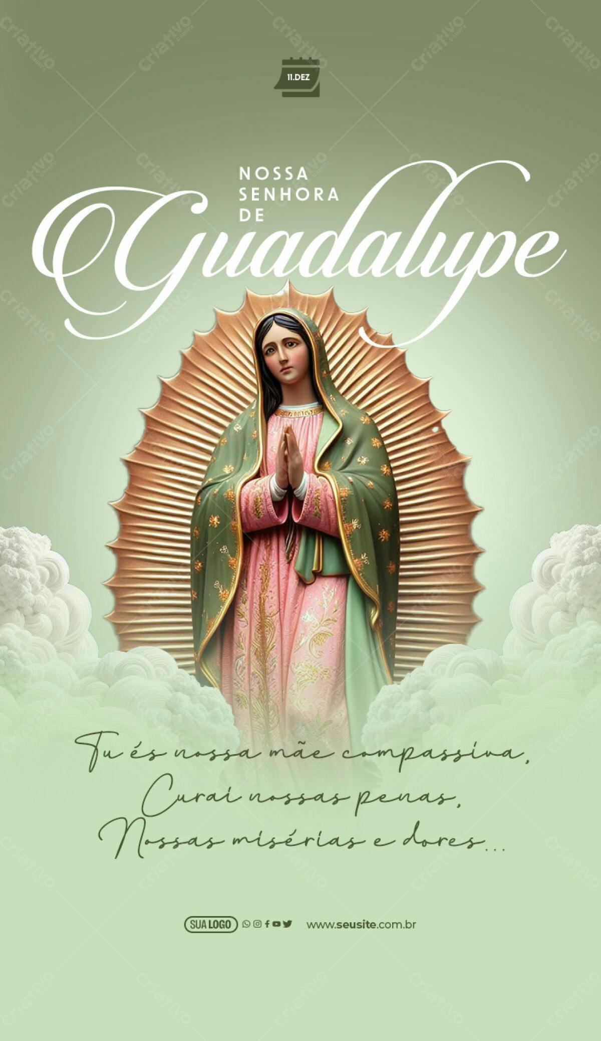 Flyer Nossa Senhora de Guadalupe PSD Editável
