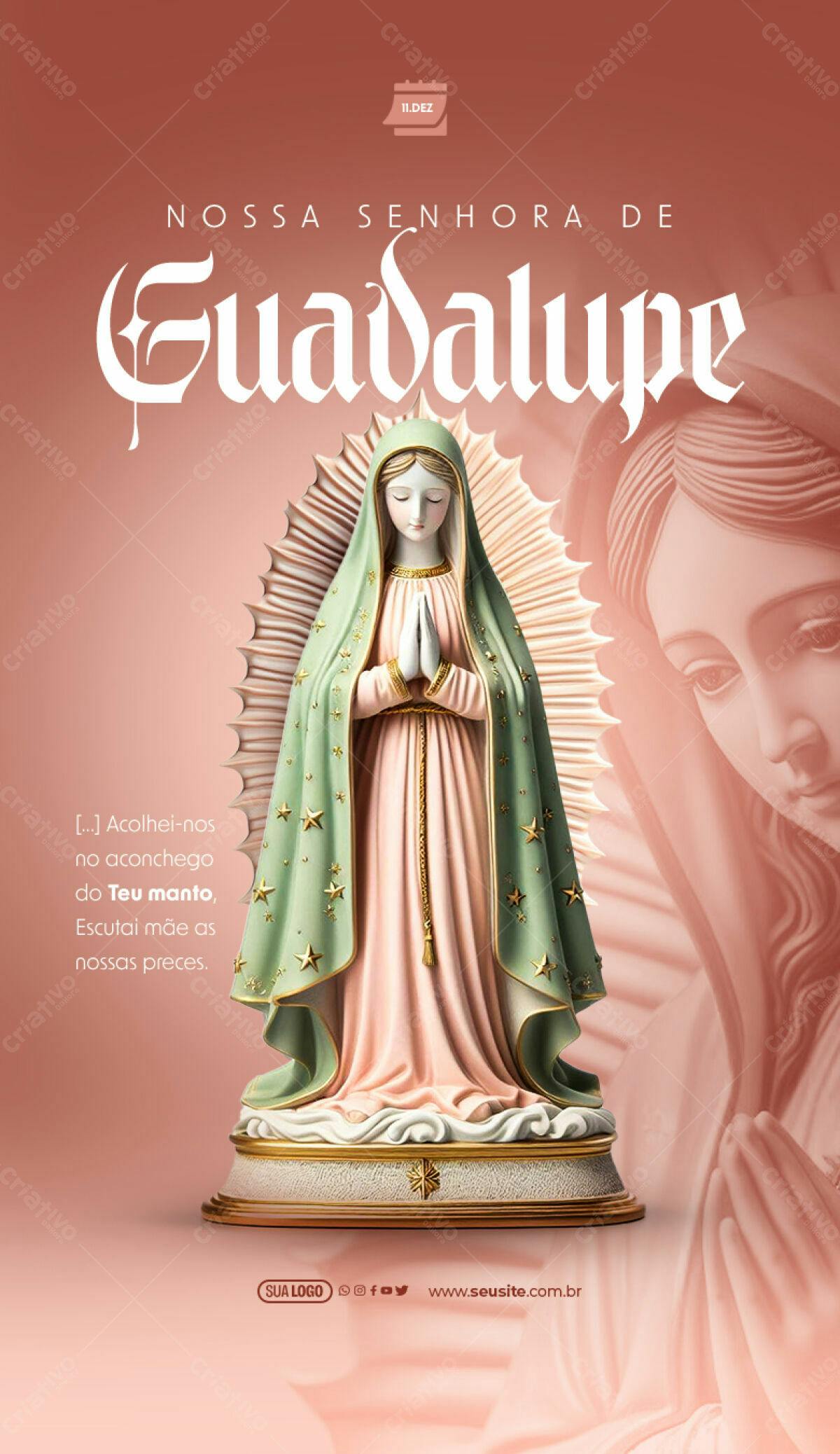 Flyer Nossa Senhora de Guadalupe PSD Editável