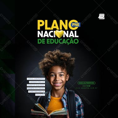 Social media dia do plano nacional de educação ensino de qualidade