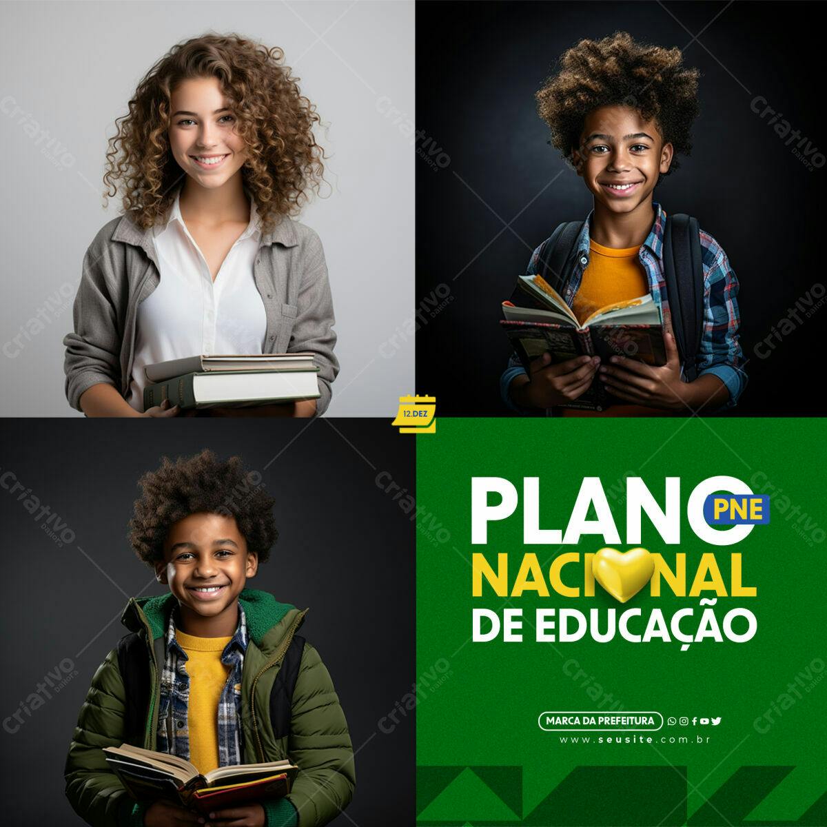 Post para Plano Nacional de Educação PSD Editável