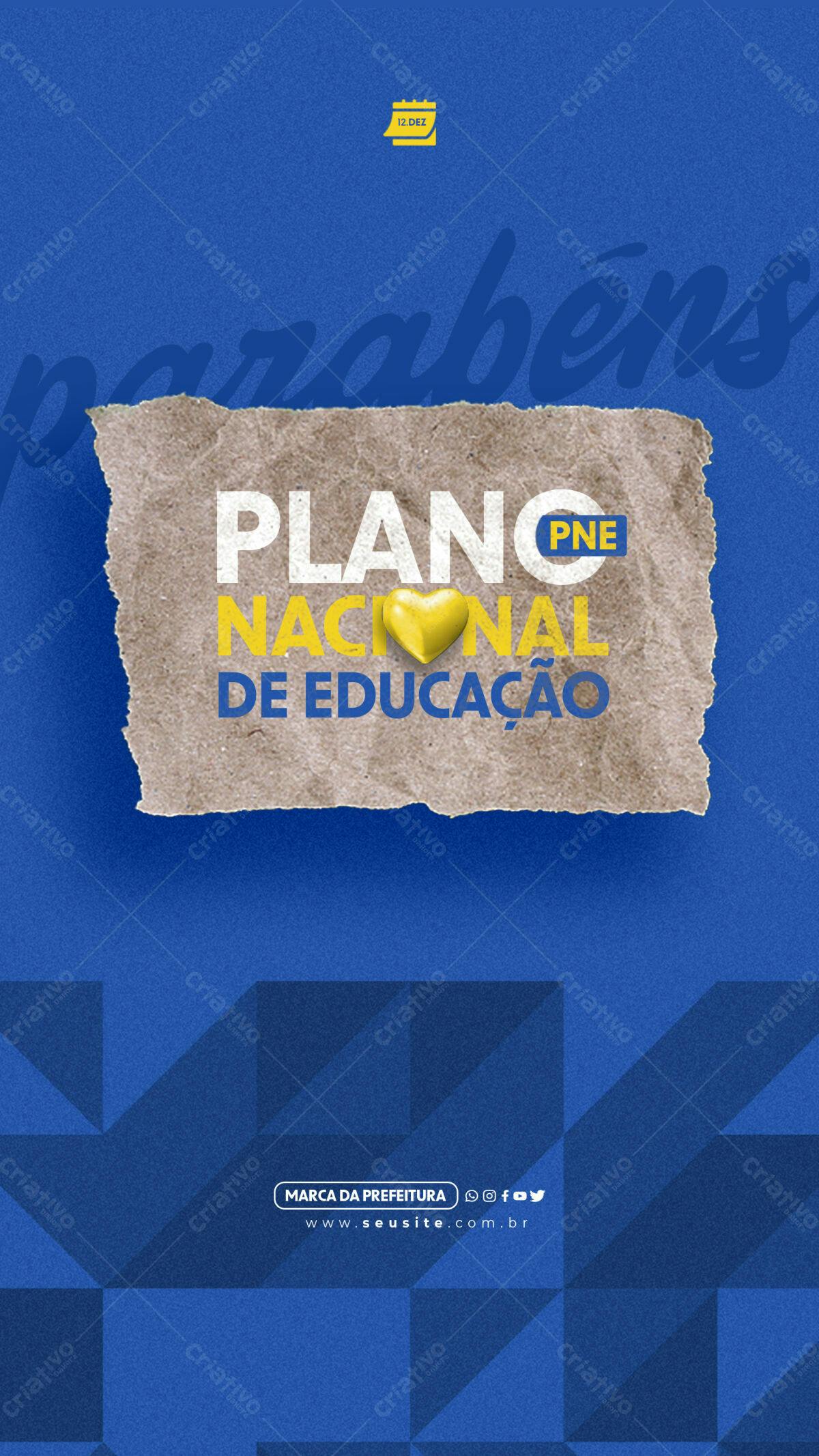 Flyer Dia Nacional da Educação PSD Editável