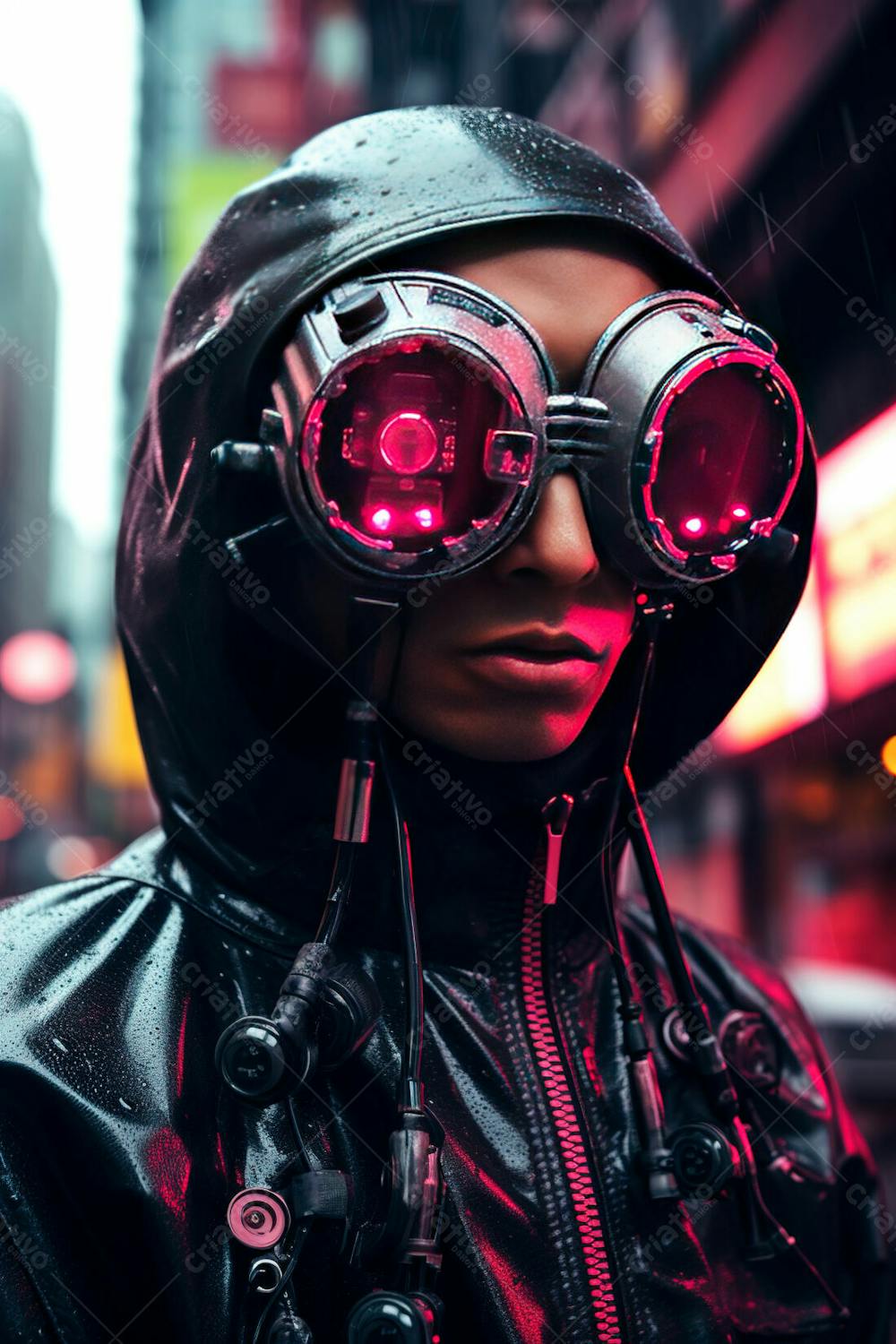 Foto De Hacker Usando Dispositivo De Realidade Virtual Jogando No Mundo Digital Criado Com Tecnologia Generativa De Ia  (13)