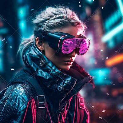 Foto De Hacker Usando Dispositivo De Realidade Virtual Jogando No Mundo Digital Criado Com Tecnologia Generativa De Ia  (18)