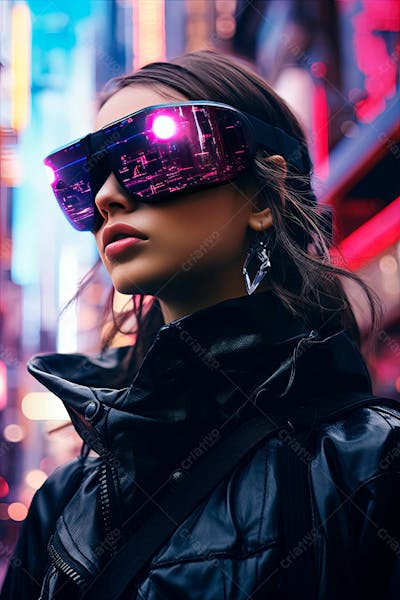 Foto De Hacker Usando Dispositivo De Realidade Virtual Jogando No Mundo Digital Criado Com Tecnologia Generativa De Ia  (21)