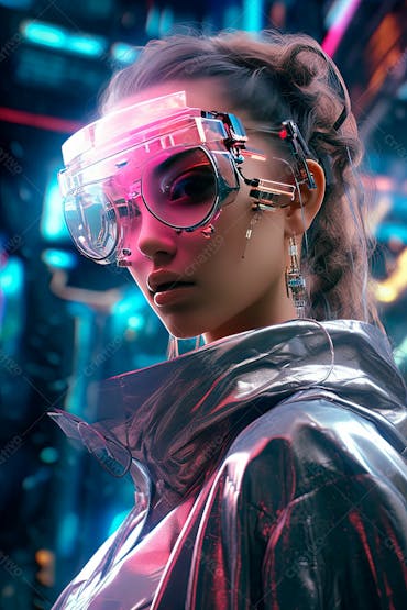 Foto De Hacker Usando Dispositivo De Realidade Virtual Jogando No Mundo Digital Criado Com Tecnologia Generativa De Ia  (170)