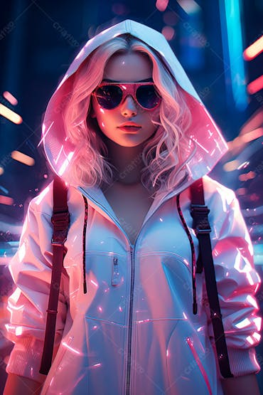 Foto De Hacker Usando Dispositivo De Realidade Virtual Jogando No Mundo Digital Criado Com Tecnologia Generativa De Ia  (179)