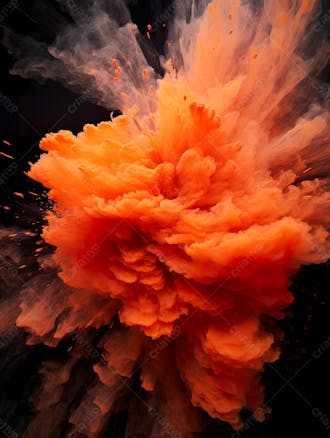 Imagem de explosao de fumaca e poeira com particulas 4