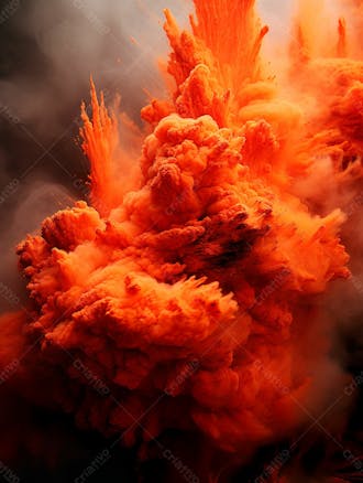 Imagem de explosao de fumaca e poeira com particulas 10