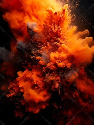 Imagem de explosao de fumaca e poeira com particulas 14