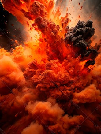 Imagem de explosao de fumaca e poeira com particulas 23