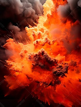 Imagem de explosao de fumaca e poeira com particulas 29