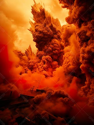 Imagem de explosao de fumaca e poeira com particulas 30