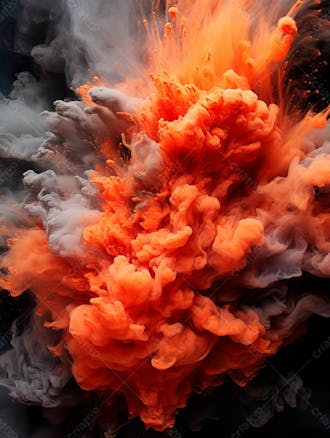 Imagem de explosao de fumaca e poeira com particulas 32