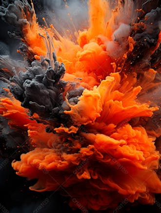 Imagem de explosao de fumaca e poeira com particulas 33