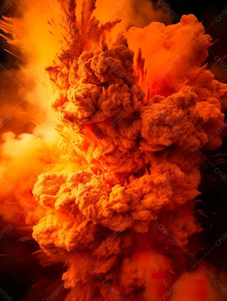 Imagem de explosao de fumaca e poeira com particulas 39