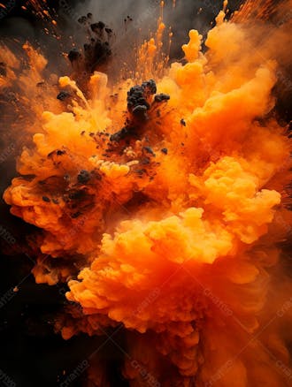 Imagem de explosao de fumaca e poeira com particulas 45