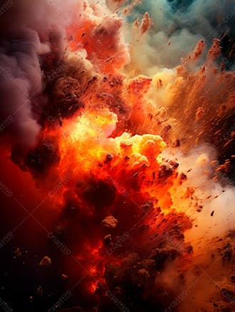 Imagem de explosao de fumaca e poeira com particulas 52