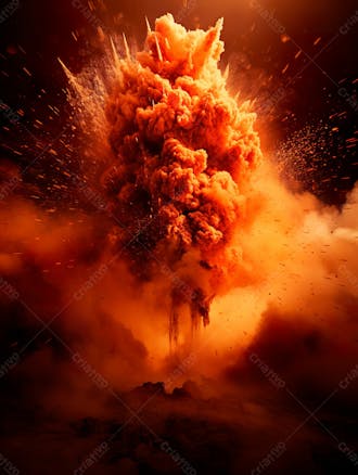 Imagem de explosao de fumaca e poeira com particulas 54