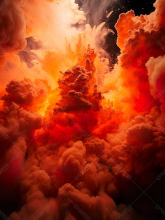 Imagem estilo textura explosao de fogo e fumaca com particulas 6