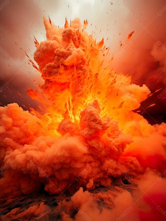 Imagem estilo textura explosao de fogo e fumaca com particulas 7