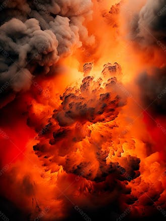 Imagem estilo textura explosao de fogo e fumaca com particulas 10