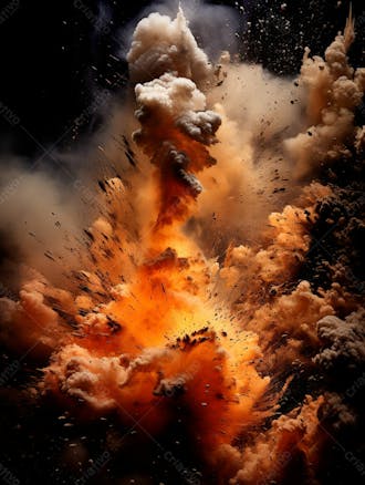 Imagem estilo textura explosao de fogo e fumaca com particulas 22