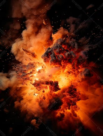 Imagem estilo textura explosao de fogo e fumaca com particulas 32