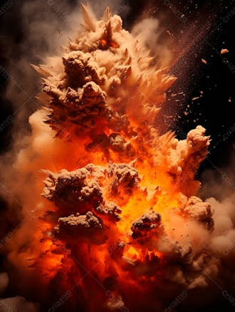 Imagem estilo textura explosao de fogo e fumaca com particulas 33
