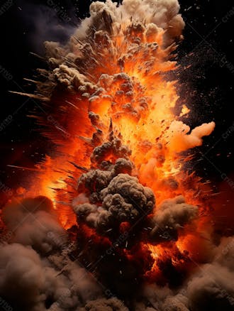 Imagem estilo textura explosao de fogo e fumaca com particulas 40