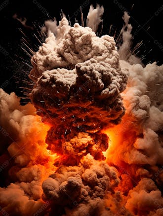 Imagem estilo textura explosao de fogo e fumaca com particulas 48
