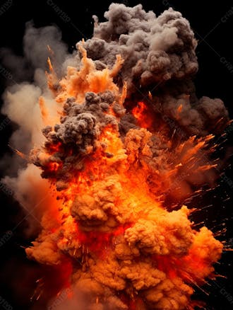 Imagem estilo textura explosao de fogo e fumaca com particulas 49