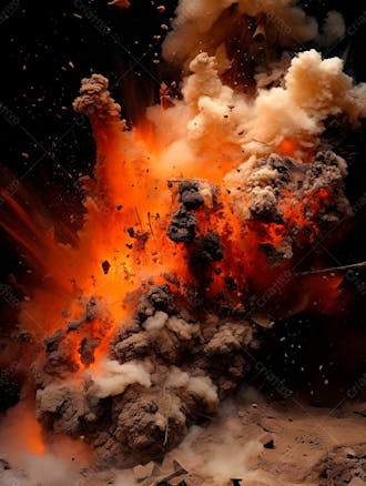 Imagem estilo textura explosao de fogo e fumaca com particulas 58