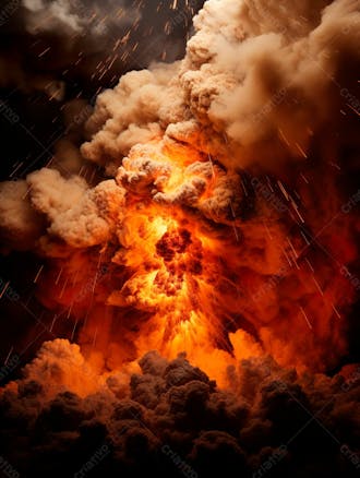 Imagem estilo textura explosao de fogo e fumaca com particulas 62