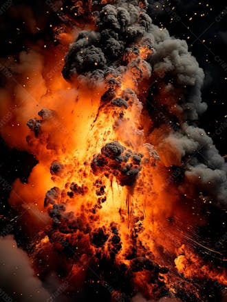 Imagem estilo textura explosao de fogo e fumaca com particulas 61