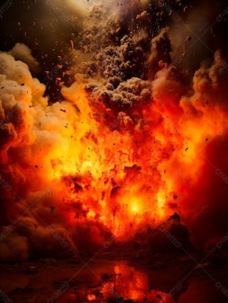 Imagem estilo textura explosao de fogo e fumaca com particulas 74