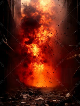 Imagem estilo textura explosao de fogo e fumaca com particulas 76