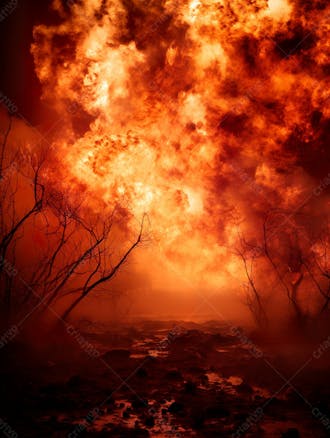 Imagem estilo textura explosao de fogo e fumaca com particulas 79