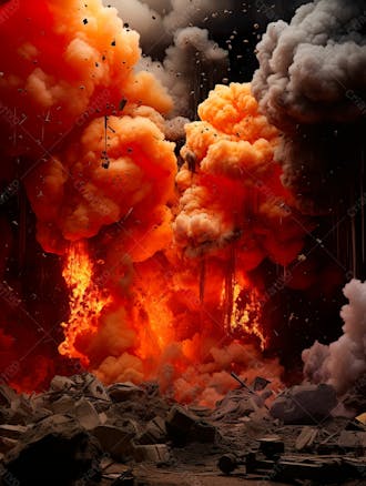 Imagem estilo textura explosao de fogo e fumaca com particulas 89