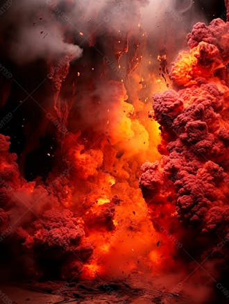 Imagem estilo textura explosao de fogo e fumaca com particulas 91