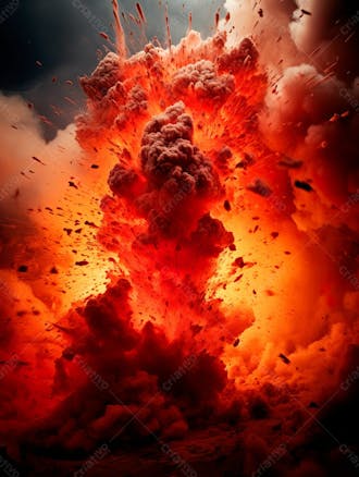 Imagem estilo textura explosao de fogo e fumaca com particulas 109