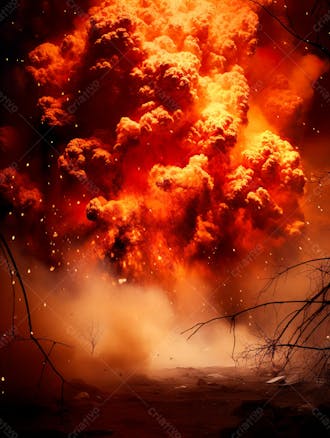 Imagem estilo textura explosao de fogo e fumaca com particulas 123