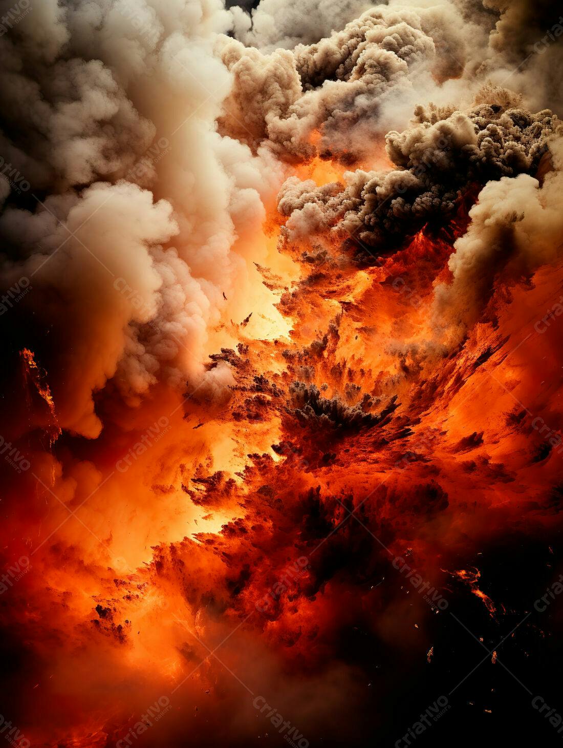 Explosão de Fogo e Fumaça